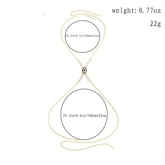 🆕 Seductive Rhinestone Body Chain Bra Necklace Jewelry For Women - Picture 5 of 10